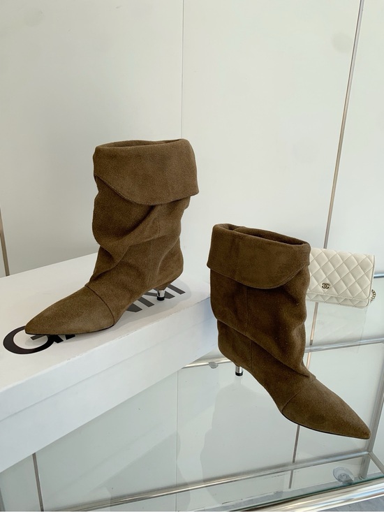 Isabel Marant Shoes - Isabel Marant Brown Suede Slouchy Pointed-Toe Ankle Boots